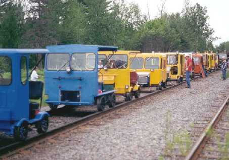 Motorcar line-up in Rhinelander, WI