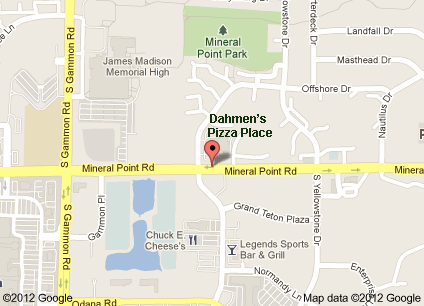 Dahmen's Pizza Place Map